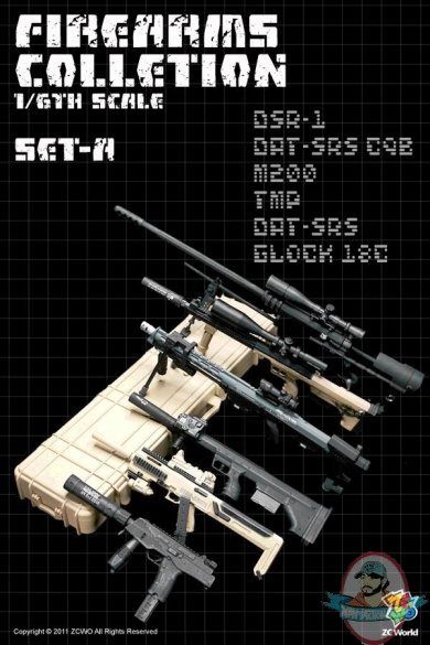 ZC World  1/6th Scale Accessories Firearms Collection Set A (set of 6)