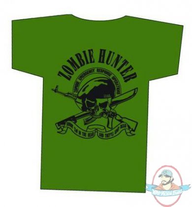 Zombie Hunter Military Style T Shirt Large L