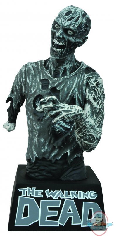 The Walking Dead Black & White Zombie Bust Bank by Diamond Select 