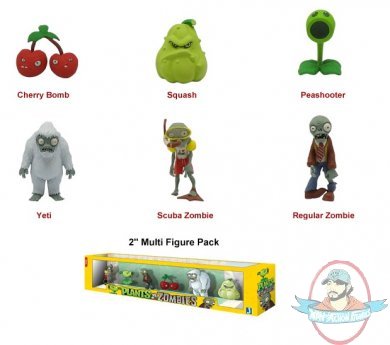 Plants Vs Zombies 2" Multi Figure 6 Pack by Jazwares