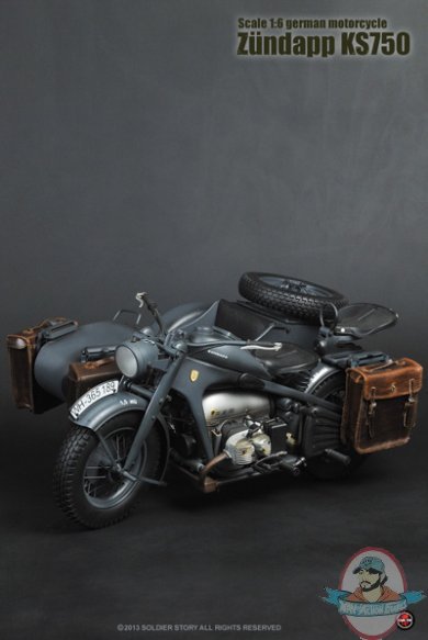 1/6 Scale WWII German Motorcycle Zundapp KS750 by Soldier Story