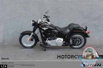 ZYTOYS 1:6 Action Accessories Motorcycle in Black ZY-15-26A