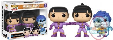 SDCC 2017 POP! Dc Heroes Wonder Twins 3-pack Vinyl Figures By Funko