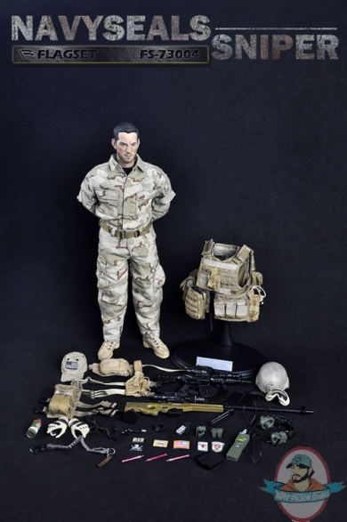 1 6 Sixth Scale Flagset Navy Seals Sniper Action Figure Fs 73004 Man Of Action Figures