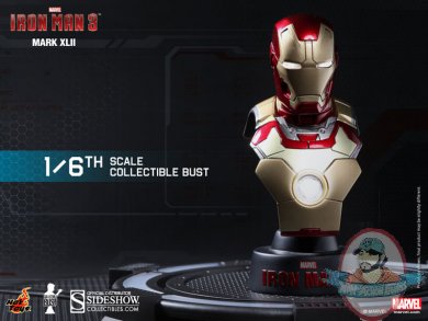 Iron Man 3 Collectible Bust Hot Toys Sideshow Collectibles Marvel 1/6 Scale NEW 