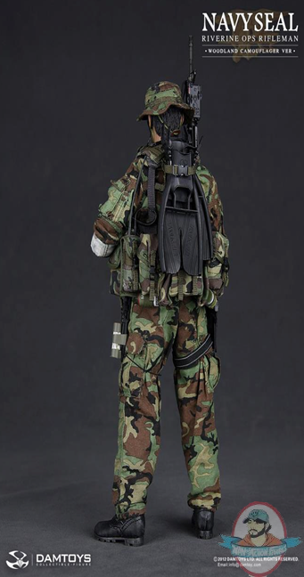 1/6 Navy Seal Riverine Ops Rifleman Woodland Camo Version 93015