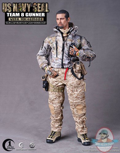 Crazy Dummy Us Navy Seal Team 8 Gunner With MK48MOD1 1/6th Scale